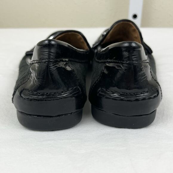 Coach Fortunata Buckle Loafers Size 6.5 B Signature Print Patent Leather Trim - Picture 6 of 7